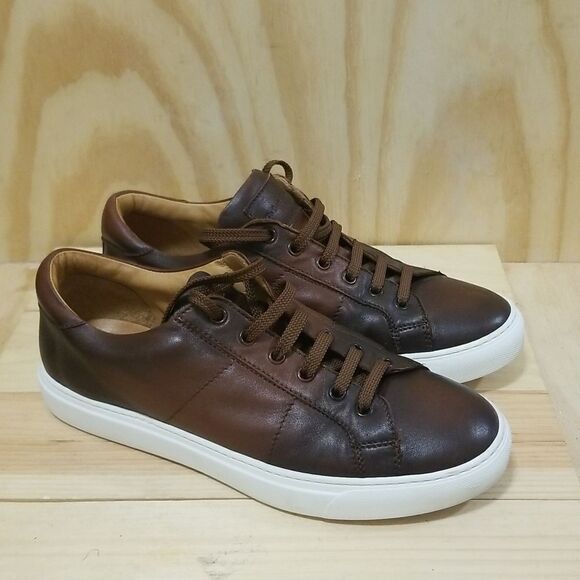 The Boot New York Colton  Brown Leather Nappa  Sneaker Men size 8 1/2 - Picture 1 of 9